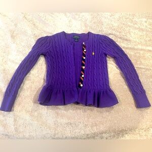 Beautiful purple Ralph Lauren cardigan size 6X girls